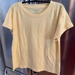 Talbots Soft Yellow Short Sleeve Tee